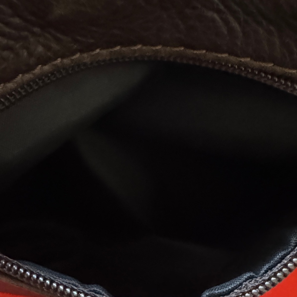 MADE IN ITALY Elegant Brown Leather Shoulder Bag 1 Tiny mark on back clean - Picture 9 of 12